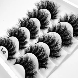 5 Pairs 3D Faux Mink Lashes Fluffy Soft Wispy Natural long False Eyelashes Curly lashes