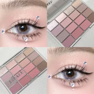 16 Colors Pearlescent Eyeshadow Palette Shimmer Eye Shadows Highlighter Waterproof High Quality Professional Makeup Cosmetics