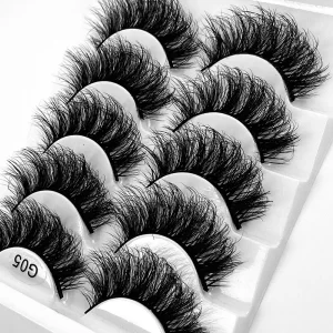 5 Pairs Eyelashes Faux Mink Eyelashes Long Lasting Fluffy Mink Lashes Dramatic Volume lashes Extension Thick Long